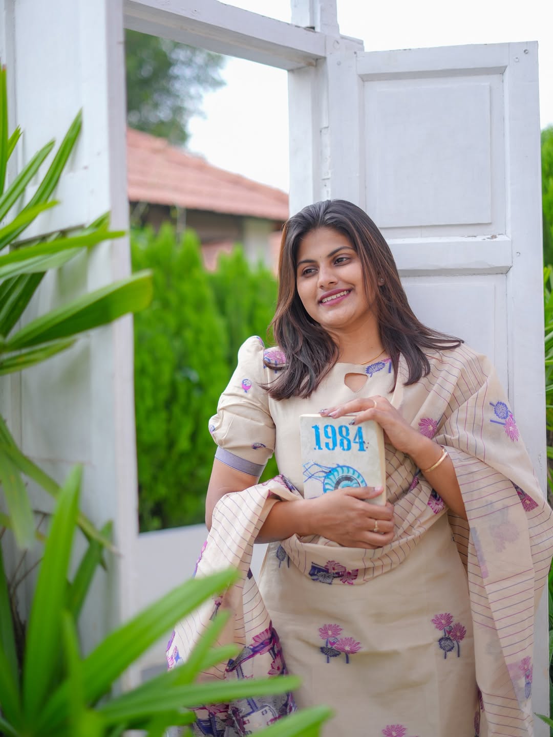 Pichwai Motif Jamdani Silk Cotton Suit Set